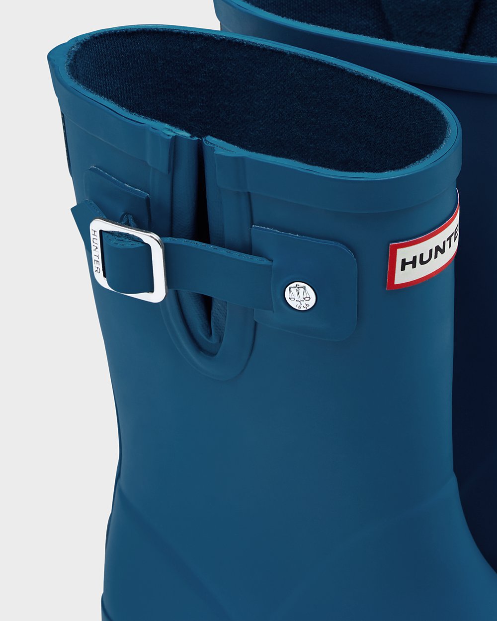 Kids Hunter Rain Boots Blue - Original First Flat Sole - 9018462-HR